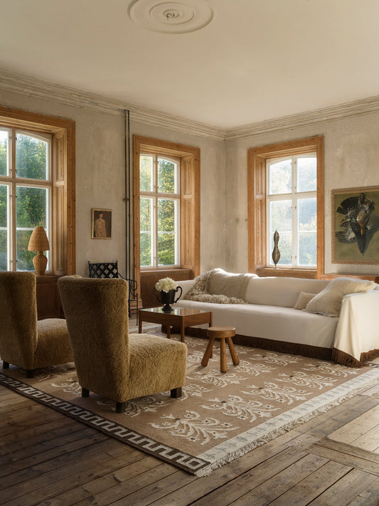 No.24 Rug – Handcrafted Sand-Brown Wool