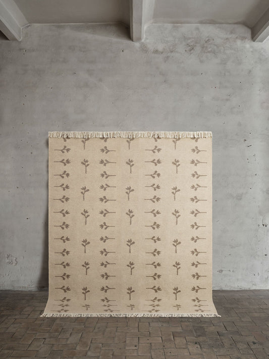 No.17 Rug – Mid-Beige Handwoven Wool