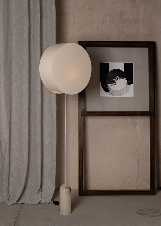Pendolo Floor Lamp - White Alabaster