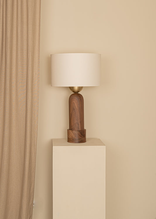 Peona Kelo Table Lamp – Handcrafted Wooden Elegance
