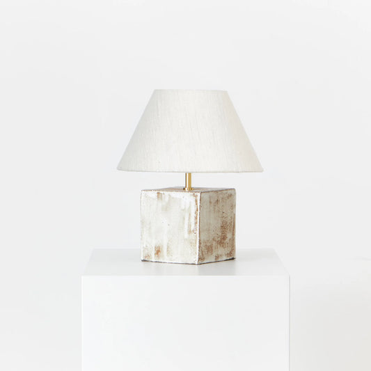 Arouca Table Light – Handmade Ceramic Cube Lamp