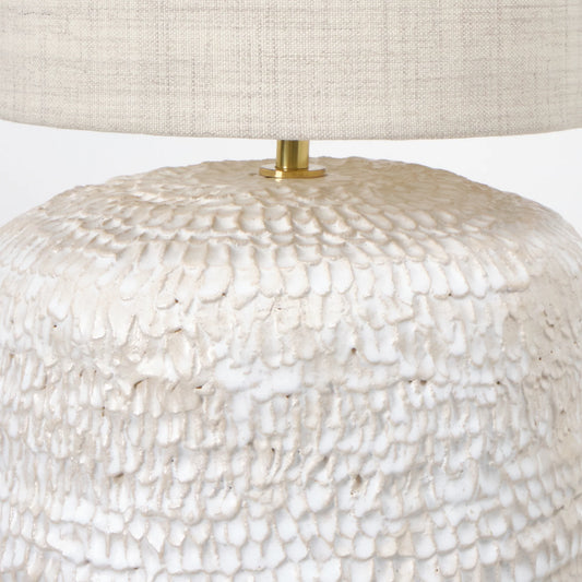 Textured Ceramic Lamp – Handcrafted Elegance