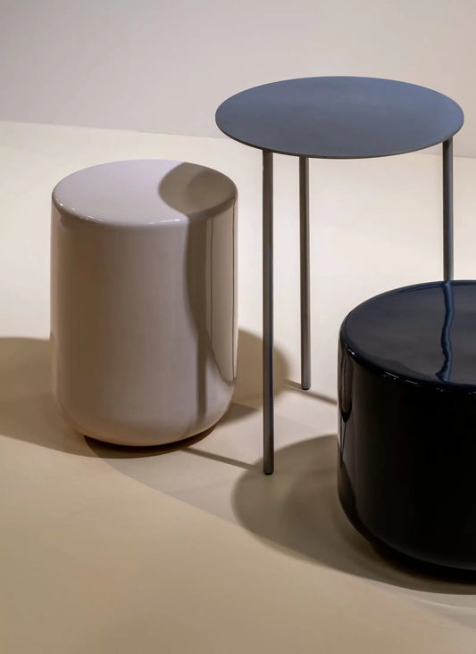 Pair Side Tables - Metal