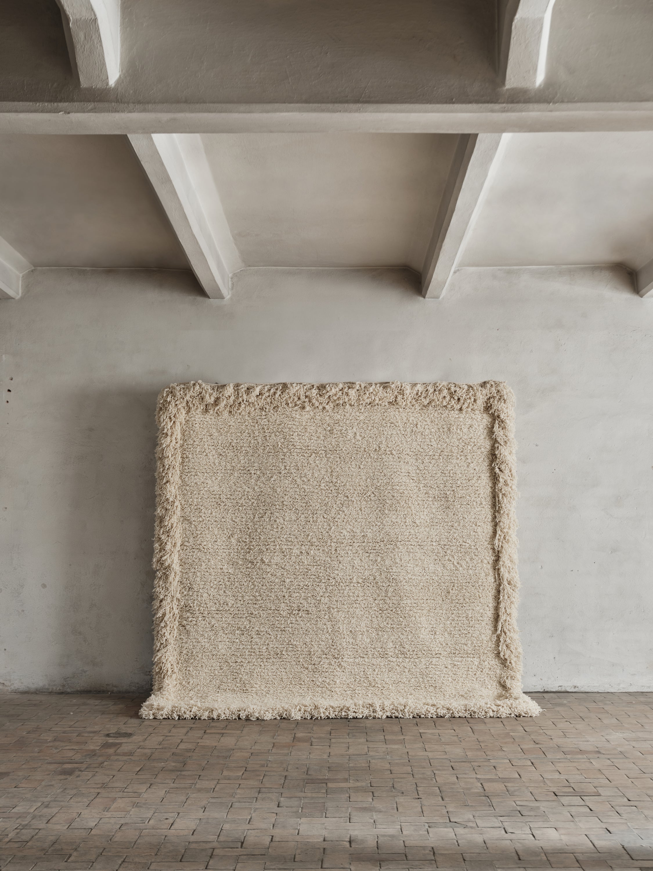 No.15 Rug – Hand-Spun Curly Wool, Bohemian Luxury – Linora store
