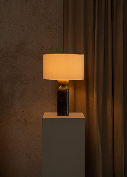 Peona Table Lamp - Black Marble