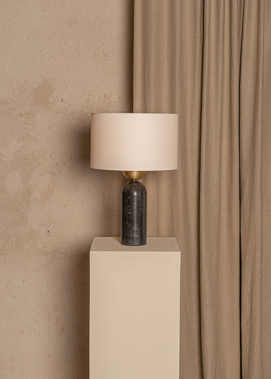 Peona Table Lamp - Black Marble