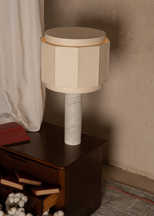 Pipo Okla Table Lamp - White Marble
