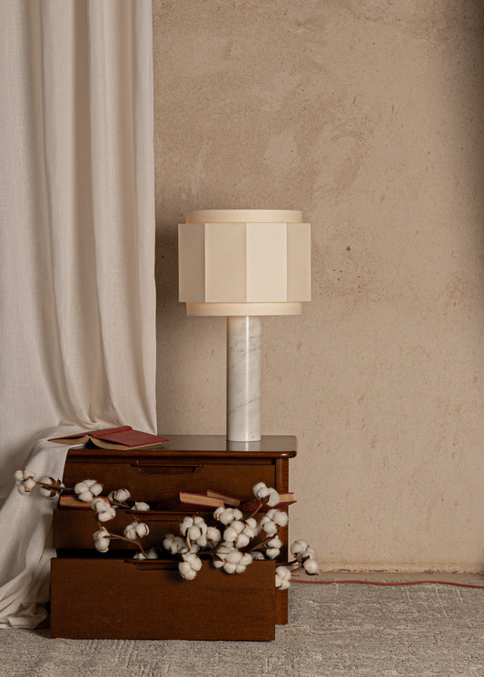 Pipo Okla Table Lamp - White Marble