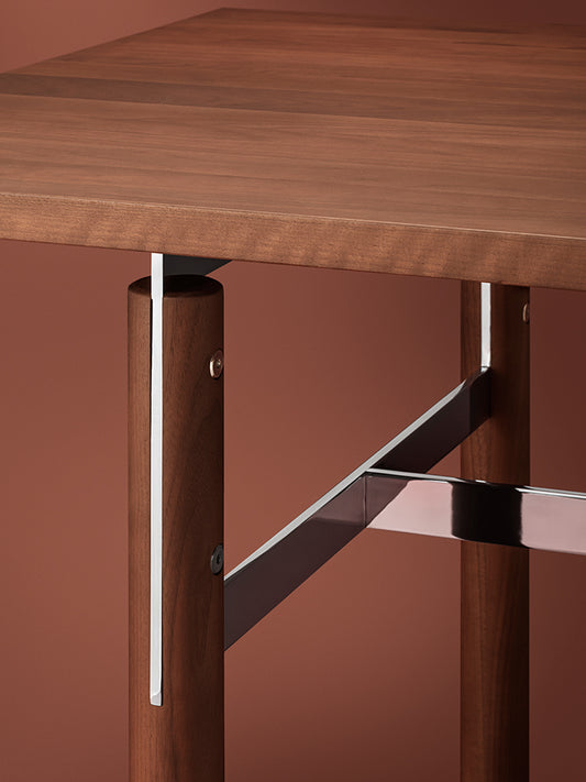 Beam Dining Table -  Walnut (Customizable RAL Beam Color)